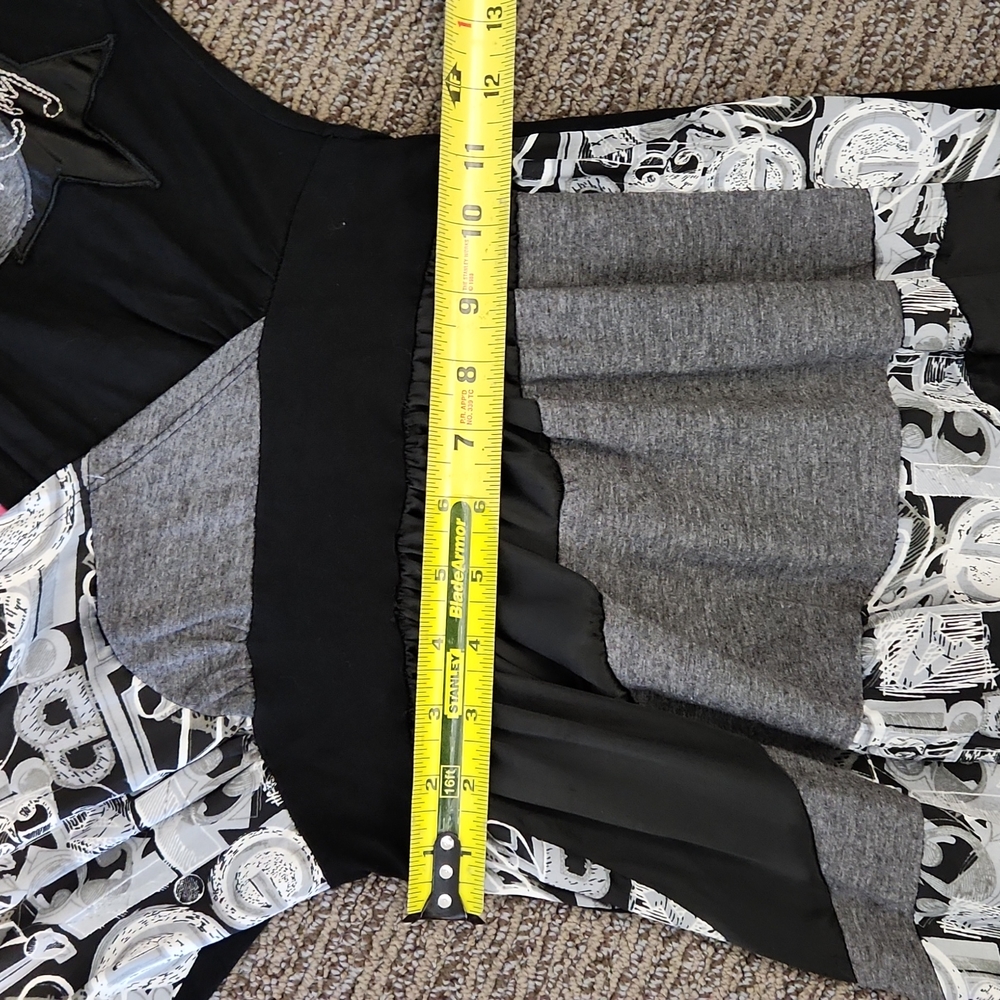 Desigual Black and Gray Patchwork Graphic Dress - Picture 13 of 16
